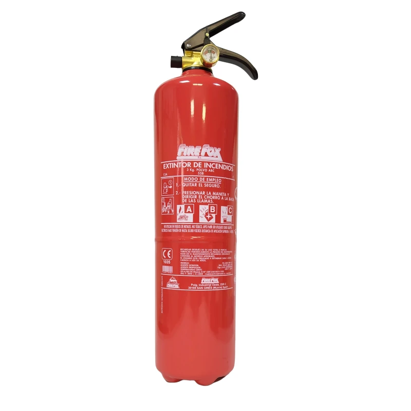 3 KG ABC powder fire extinguisher 13A-55B-C with pressure gauge for trucks and transport vehicles up to 3500Kg.