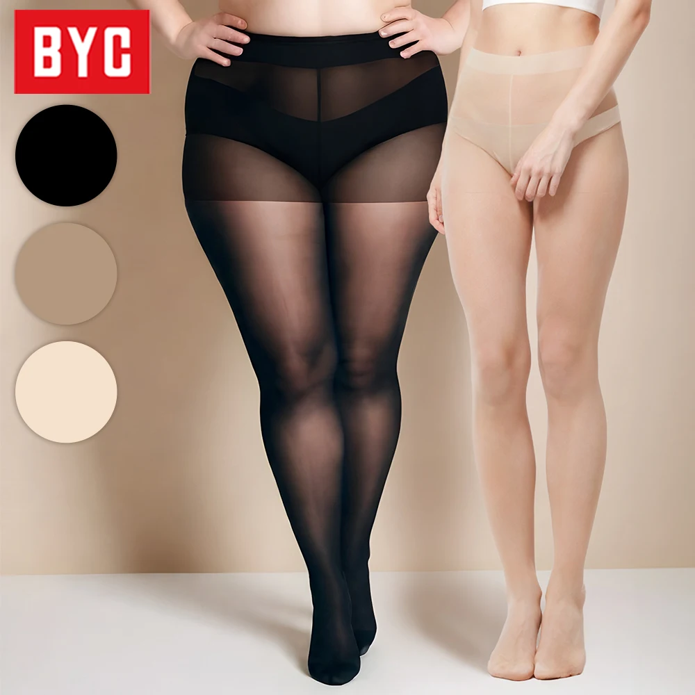 BYC [7 bought] Big size high elastic pantyhose tone up correction student stockings