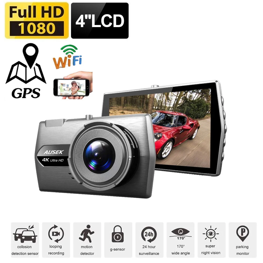 Car DVR WiFi GPS 1080P Dash Cam Front And Rear View Car Reverse Camera Car Video Recorder Dashcam Vehicle Black Box Registrator