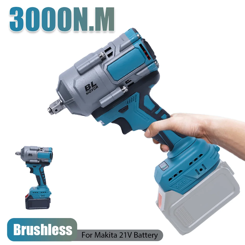 Brushless 980 torque lithium battery Brushless electric wrench Frame worker Tire auto repair Charging impact wind cannon Electri