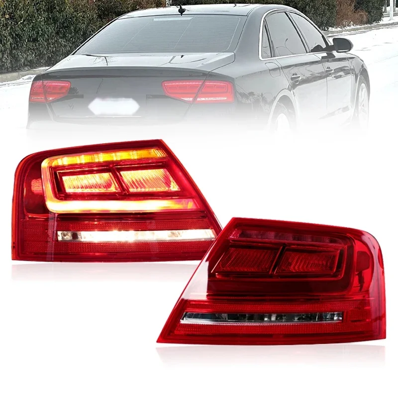 4H 0945095   4H 0945096   Voor Audi A8 D4 2010 2011 2012 2013 Auto Achterlichten LED rem waarschuwingslampje Achter Buitenste Lamp Verlichting Montage - afbeelding 2