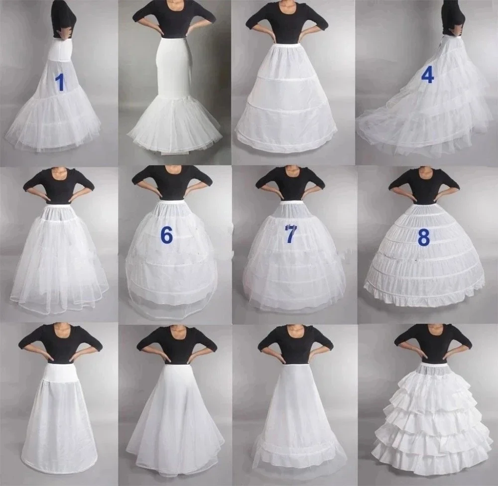 Puffy 6 Hoops Wedding Petticoat Crinoline Slip Bridal Underskirt In Stock High Quality Customized