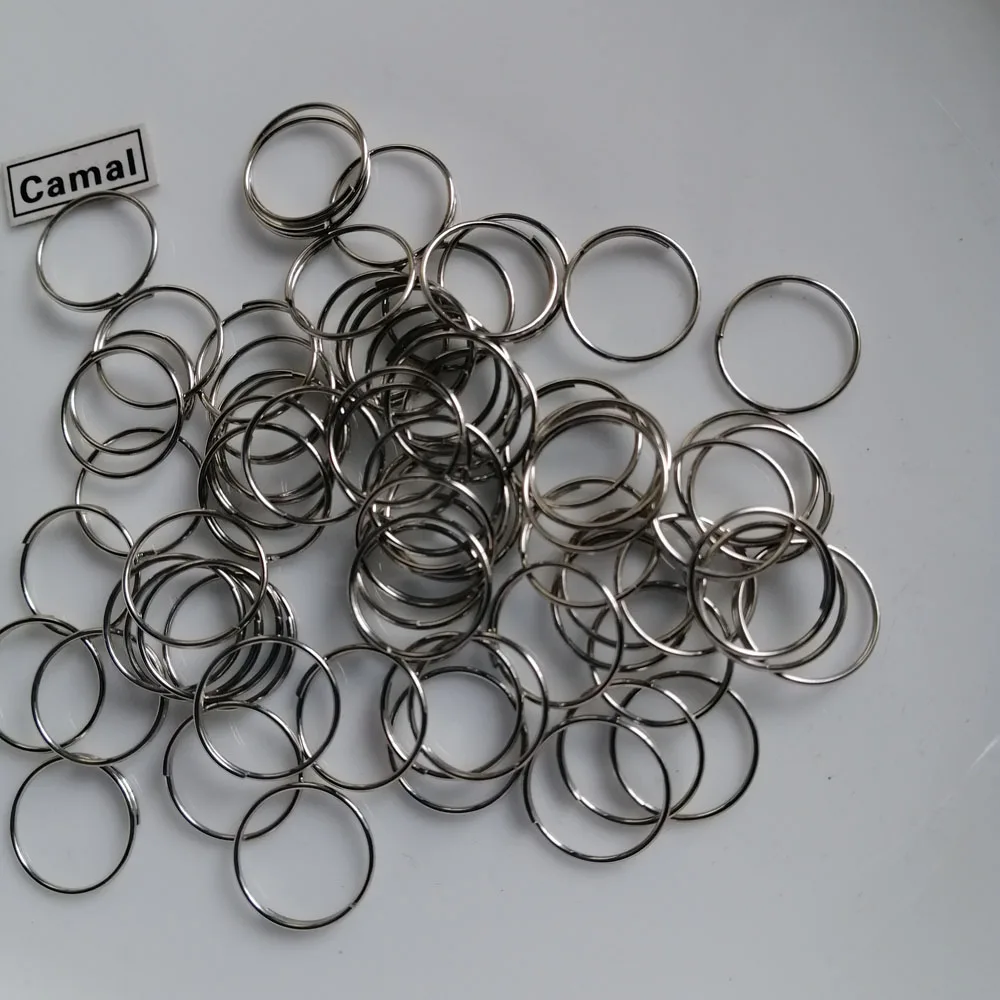 Camal 100pcs Chrome 11mm/0.43inch Ring Connectors for Octagonal Beads Crystal Pendent Prisms Hanging Connecting Lamp Chandelier