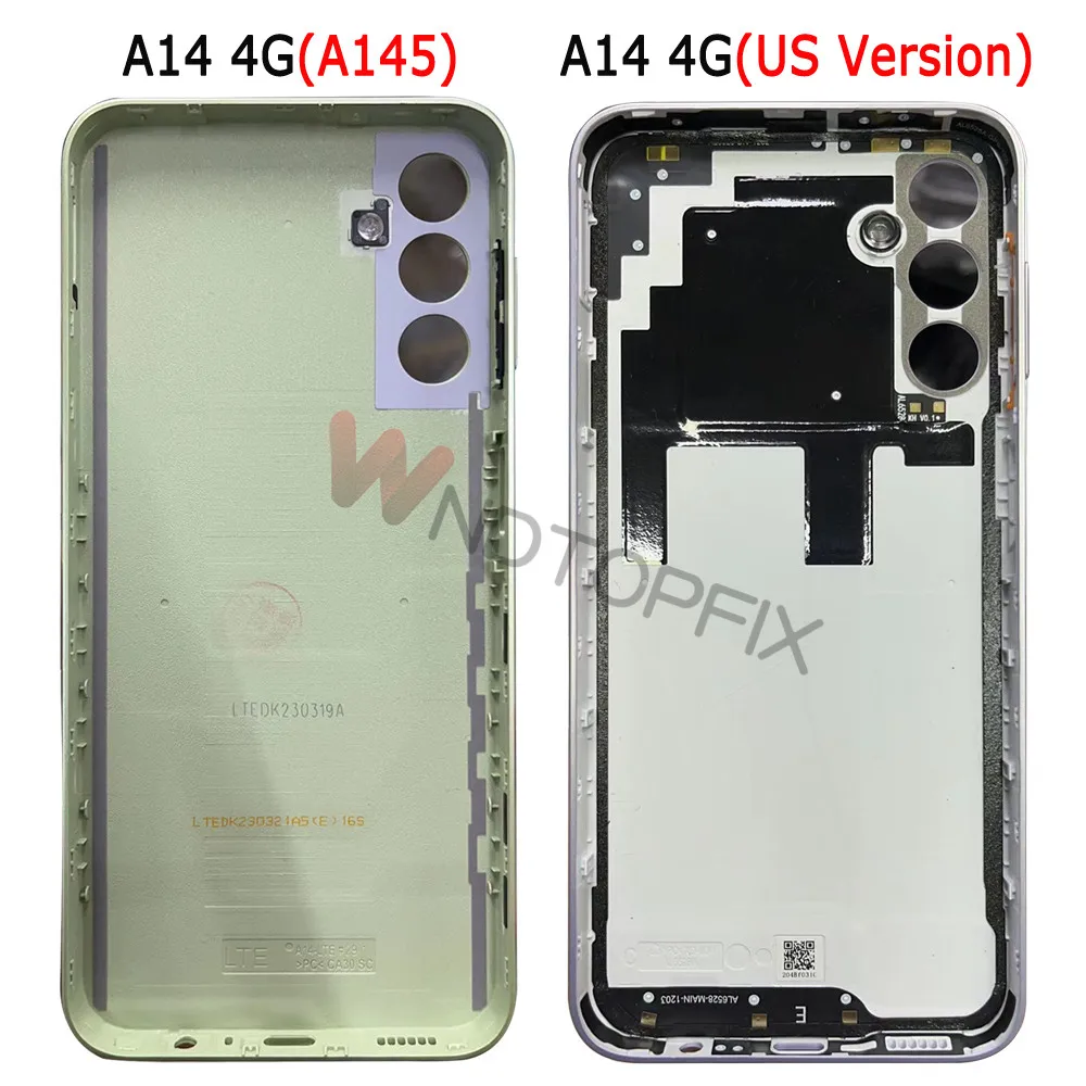 6.6"For Samsung Galaxy A14 4G Back Battery Cover A145 Door Rear Glass Housing Case SM-A146B New For Samsung A14 5G Battery Cover