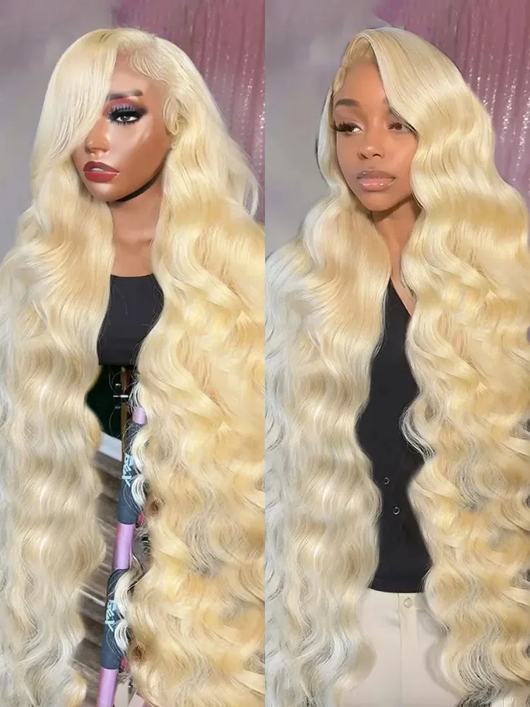 613 Honey Blonde 13x6 HD Transparen Body Wave Lace Frontal Human Hair Wig Colored Human Hair Lace Frontal Wig For Black Women