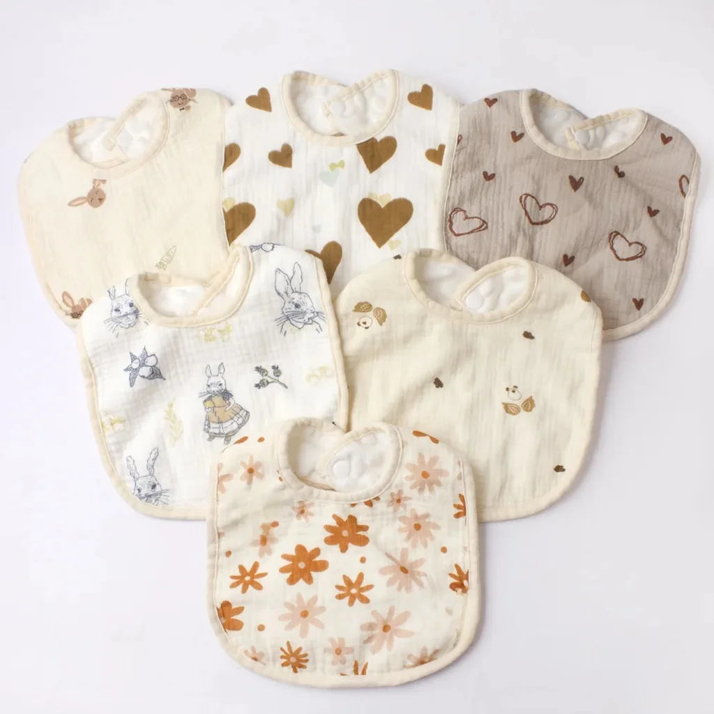 Bavoir imperméable en pur coton pour bébé garçon et fille, bavoir pour nouveau-né, écharpe carrée, produit pour enfants, optique, automne et hiver