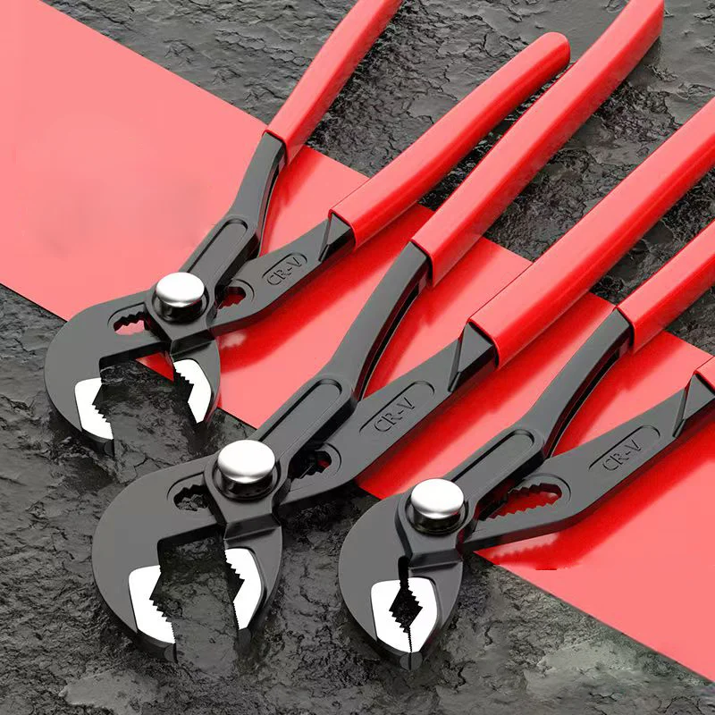 Professional Multi-Function Water Pump Pliers, Chrome Vanadium Steel, Adjustable Jaw Size, Industrial & Automotive Maintenance,