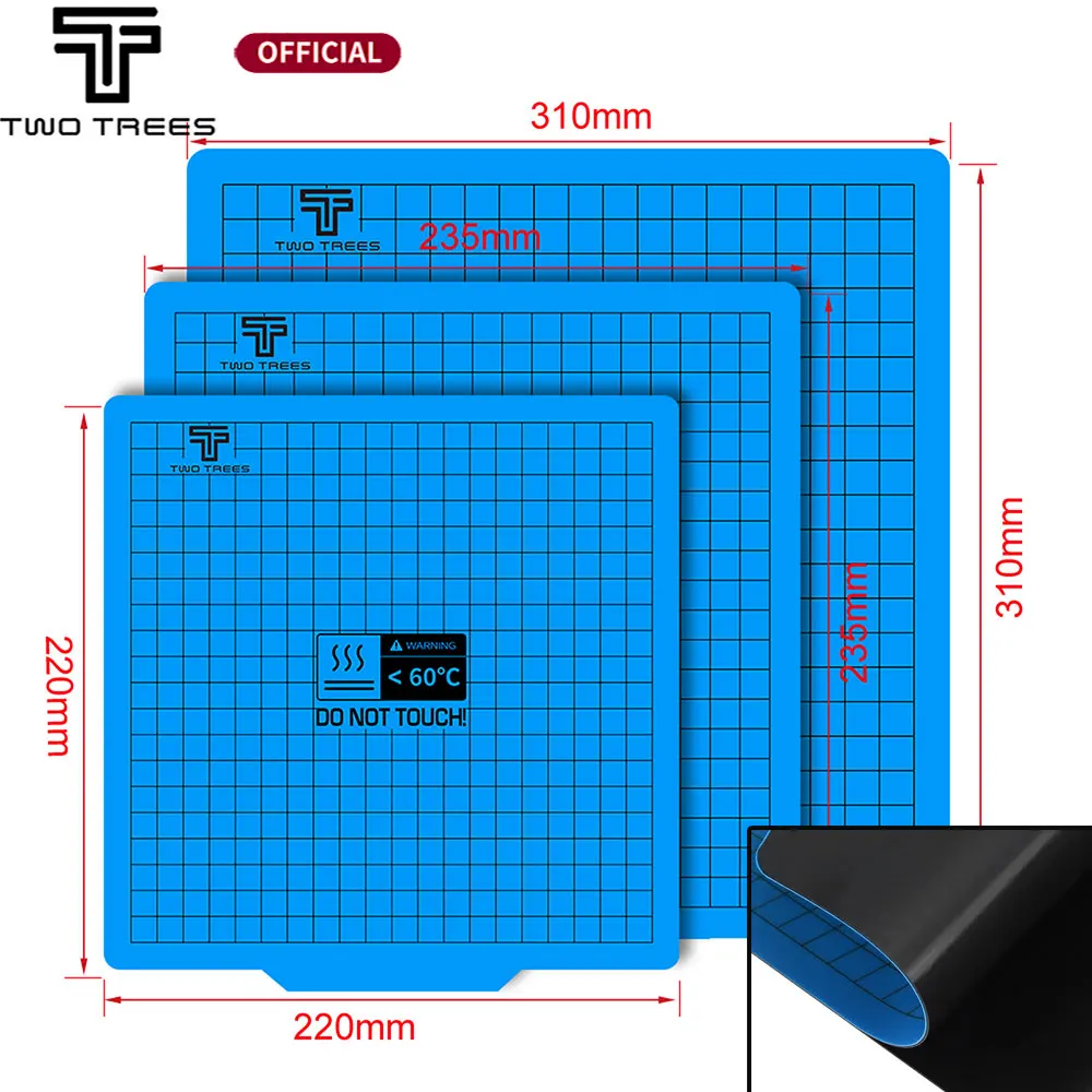 

3D Printer Magnetic Print Bed Tape 220/235/310mm Square Heatbed Sticker Hot Bed Build Plate Tape Surface Flex Plate for Ender 3