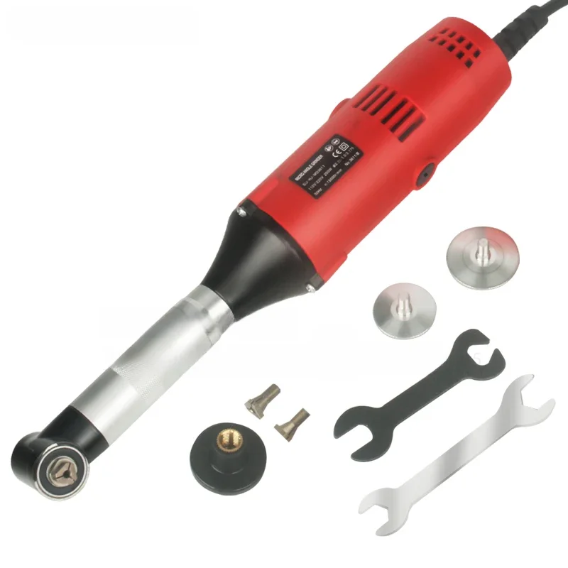 200W Micro Angle Grinder Multifunction 90° Electric Elbow Grinding Machine Elbow Engraving Polisher Ceramic Tile Cleaning Tools