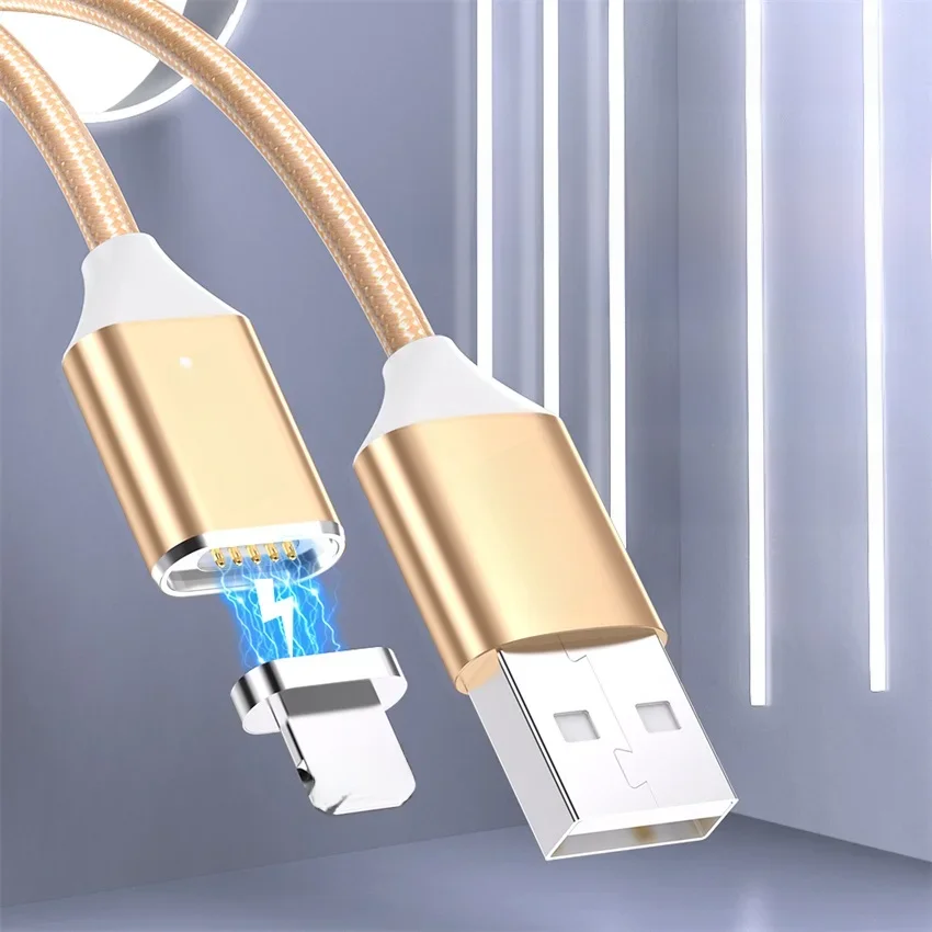 JianHan Magnetyczny kabel ładujący do Lightning 1m Szybkie ładowanie Magnetyczny kabel ładujący do iPhone 12 11 Pro XS Max X XR 8 7 6 6S Plus — zdjęcie produktu 7