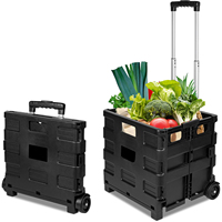38x36x30cm Foldable Shopping Cart light Trolley Cart Grocery Cart With Wheels And Telescopic Handle Load Up To 25kg