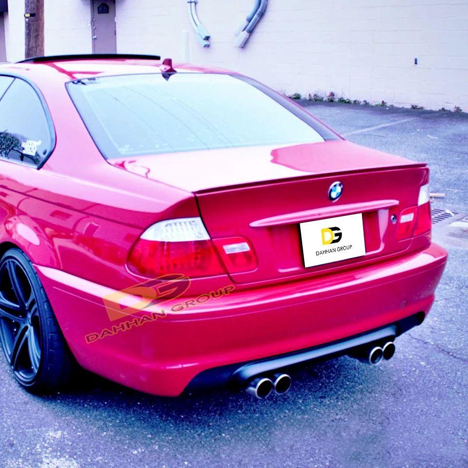 Bmw 3 Serie E46 1997 - 2006 M3 Stijl Diffuser Splitter Spoiler Links En Rechts Dubbele Uitgangen Piano Gloss zwart Plastic