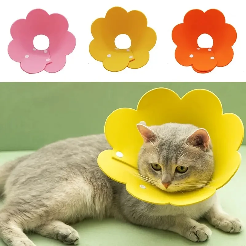 Sunflower Pet Collar Cat Queen Elizabeth Restoration Collar Cat Pet Anti Lick Collar