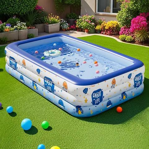 1PC Inflatable Swimming Pool ,  Blow Up Pool for Kids and Adults, Kiddie Pool for Backyard, Garden, Outdoor, Party