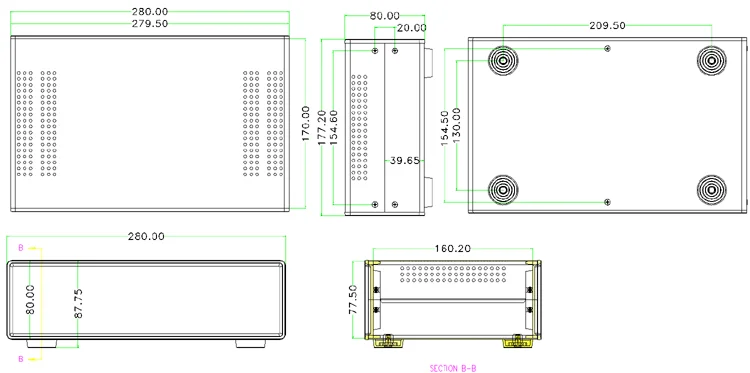 Bahar Enclosure Iron Case Wire Junction Box Instrument Shell Distribution Box Power Controller Housing  BDA 40009-W170