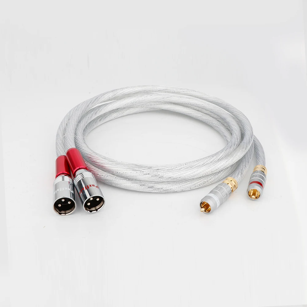 

ODIN+R1707+XR1809 OCC Silver Plated Interconnect Audio Cable XLR to RCA Extension Cord Male/Female Audiophile Amplifier