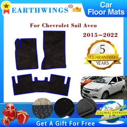 Car Floor Mats For Chevrolet Sail Aveo 2015~2022 2016 2017 2018 2019 Rugs Panel Footpads Carpet Cover Pad Foot Pads Accessories