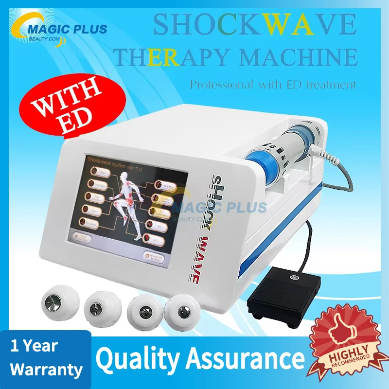 Máquina de terapia de ondas de choque enfocadas electromagnéticas con tratamiento ED, alivio del dolor, fisioterapia extracorpórea, masajeador de