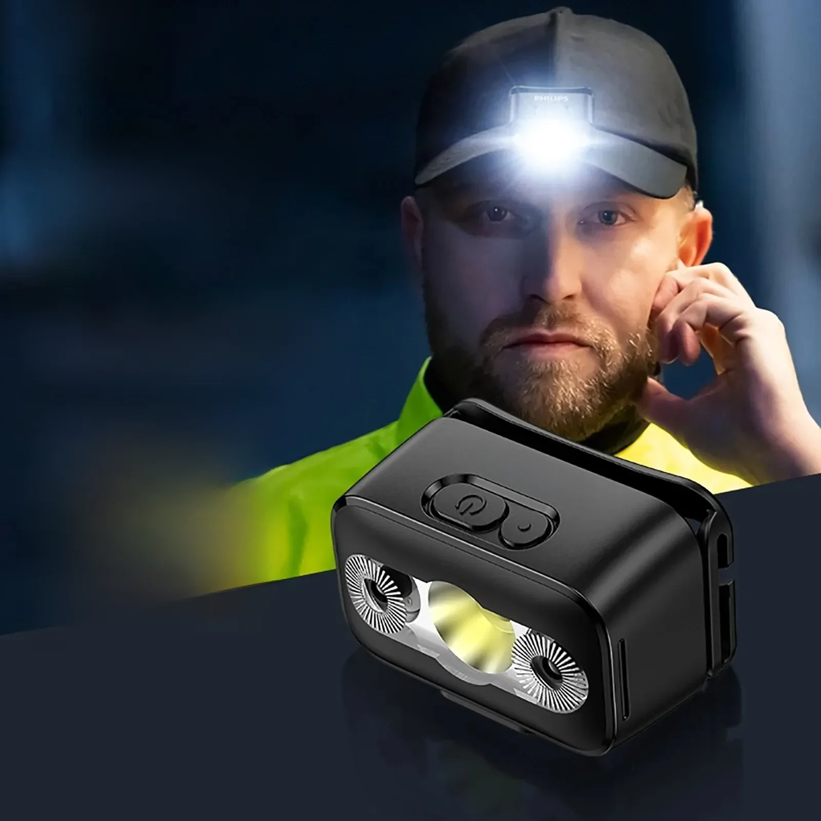 PHILIPS-Lampe de sauna LED aste de type C, lampe de poche à capteur, lampe de sauna extérieure, lanterne de pêche pour le camping, types d'éclairage