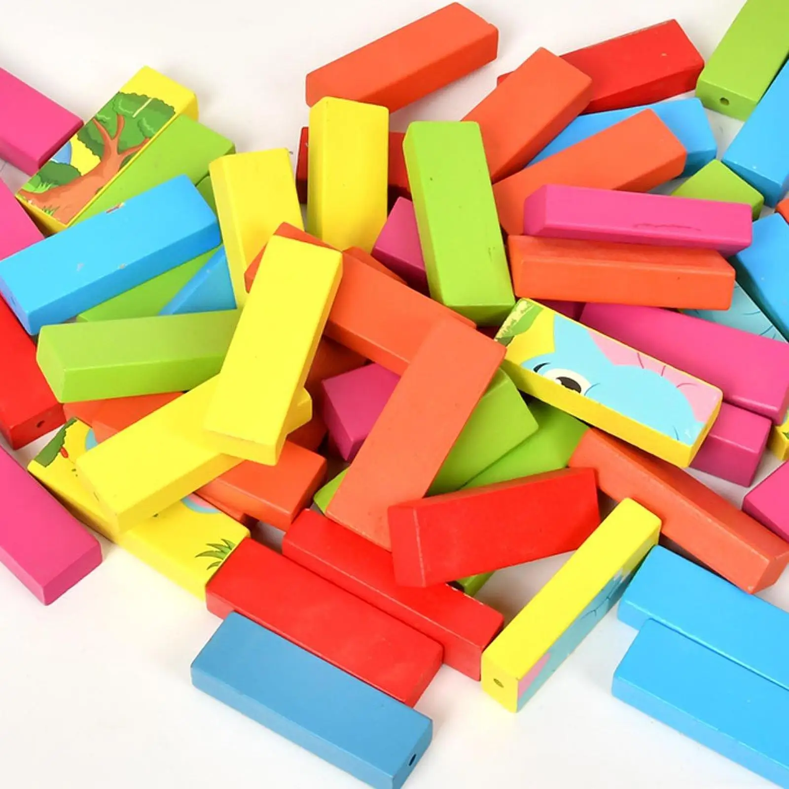 كتل خشبية التراص لعبة الطاولة لعبة الأطفال التنمية الفكرية الملونة التراص كتلة للأطفال الكبار الألغاز اللعب
