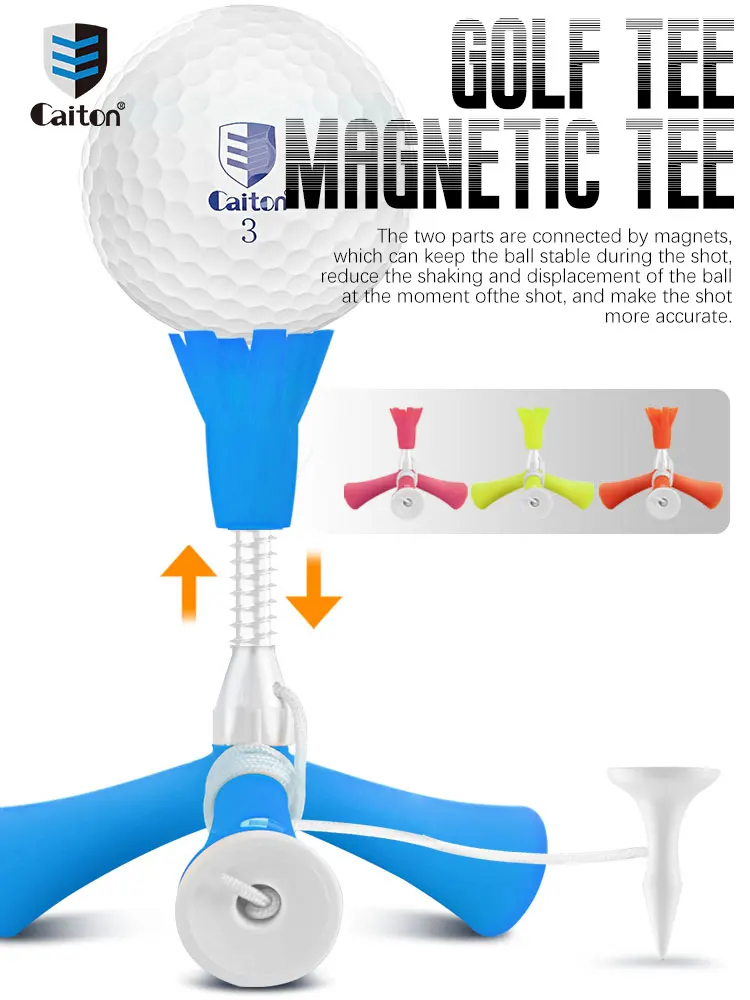 Description Picture 2 of itemCaiton 4PCS Triangle Golf Tees 1.99in & 2.38in, Adjustable Mother-Child Design, Ball Marker Holder, 2 Styles, Long Drive Use