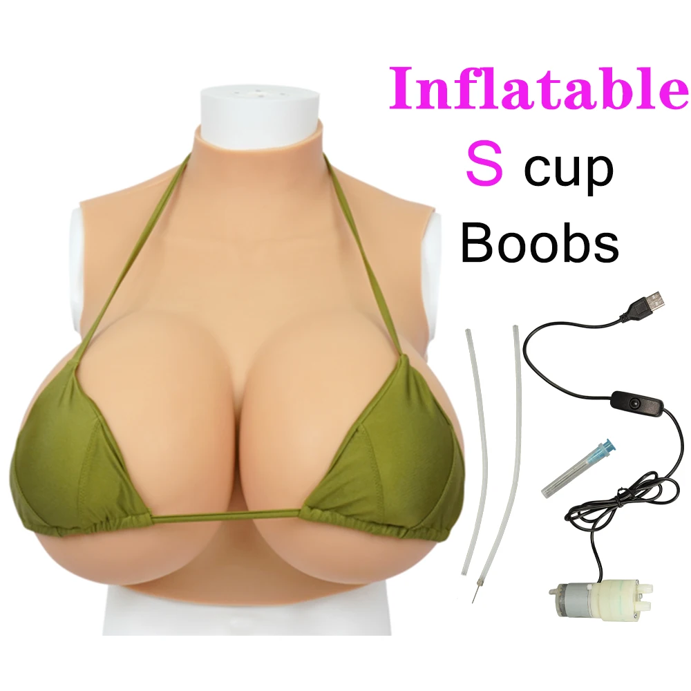 Diy Inflatable Lifelike S Cup Fake Silicone Boobs Breast Forms For Male To Female Transgender Crossdresser Cosplay Drag Queen