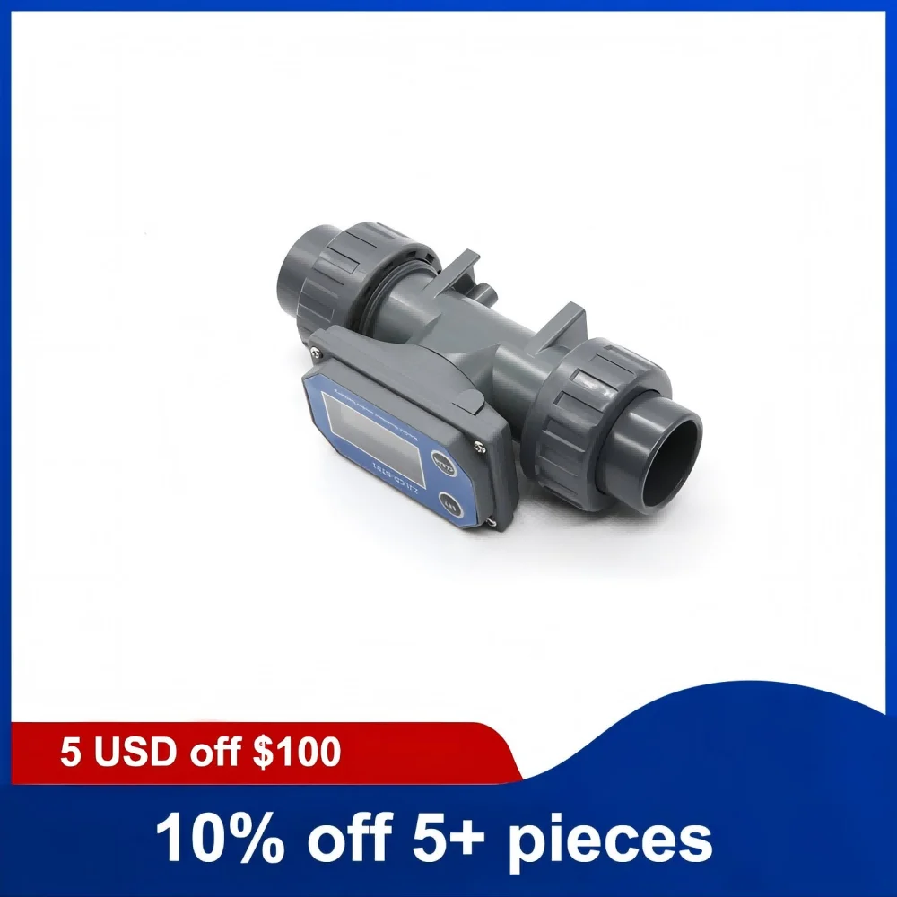 

1-1/2-дюймовый электронный ЖК-цифровой расходомер с цифровым дисплеем NPN турбинный расходомер с батареей для орошения фермы/сада