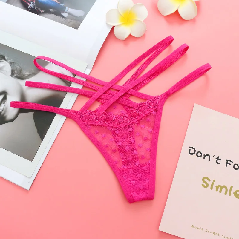 ثونغ مثير منخفض الخصر للنساء ، سراويل داخلية جديدة ، قطع متقاطع ، دانتيل ، موضة رياضية ، أشرطة منظورية ، ملابس داخلية نسائية