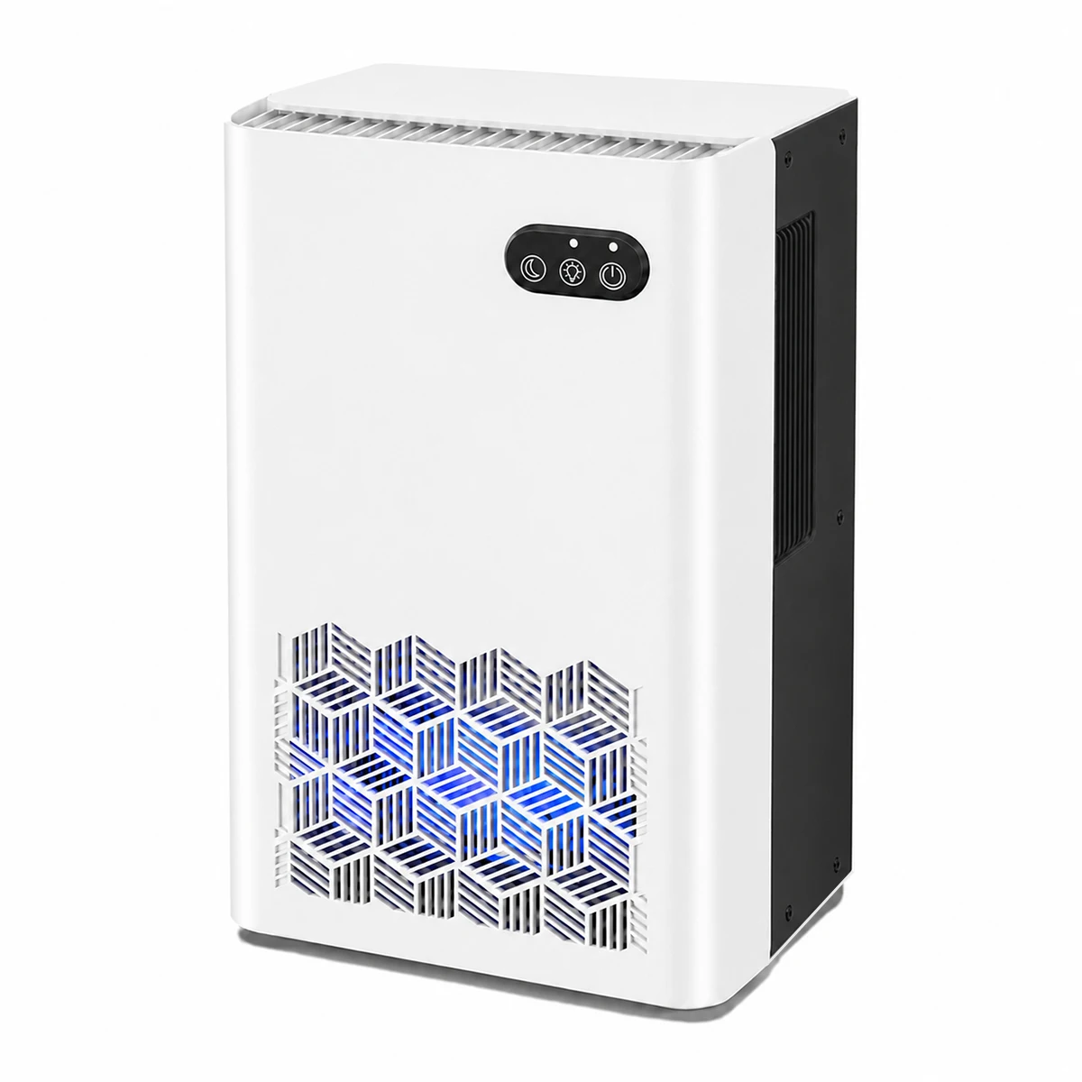 Mini Home Dehumidifier, Portable Semiconductor Moisture Remover with Decorative Blue Light & Touch Buttons, Auto Shut Off Quiet Dehumidifier for Bedroom, Wardrobe
