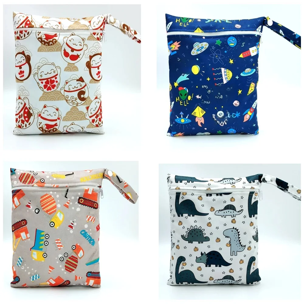 Sacs à Couches Lavables et Réutilisables pour Gril, Nouveau Modèle Imprimé, Taille 20x25cm, Imperméable, pour la Natation, le dehors, le Voyage, le Transport