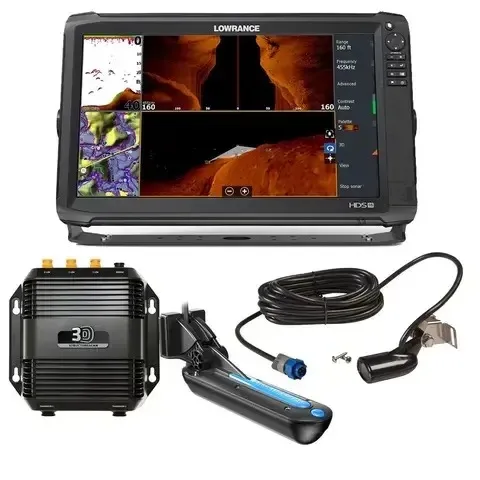 Lowrance HDS-16 Carbon MFD 44 w/HST-WSBL & StructureScan 3D Bundle for Fishing and Sonar Fish Finder