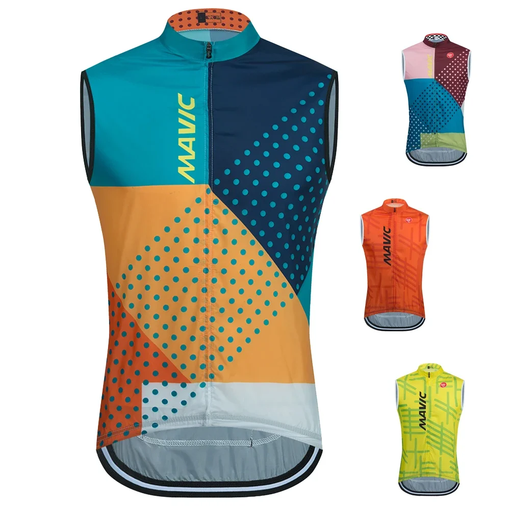 AliExpress RX MAVIC 2024 Rx MAVIC New Cycling Compressed Summer Windproof Lightweight Sleeveless Men's Mountain Cycling