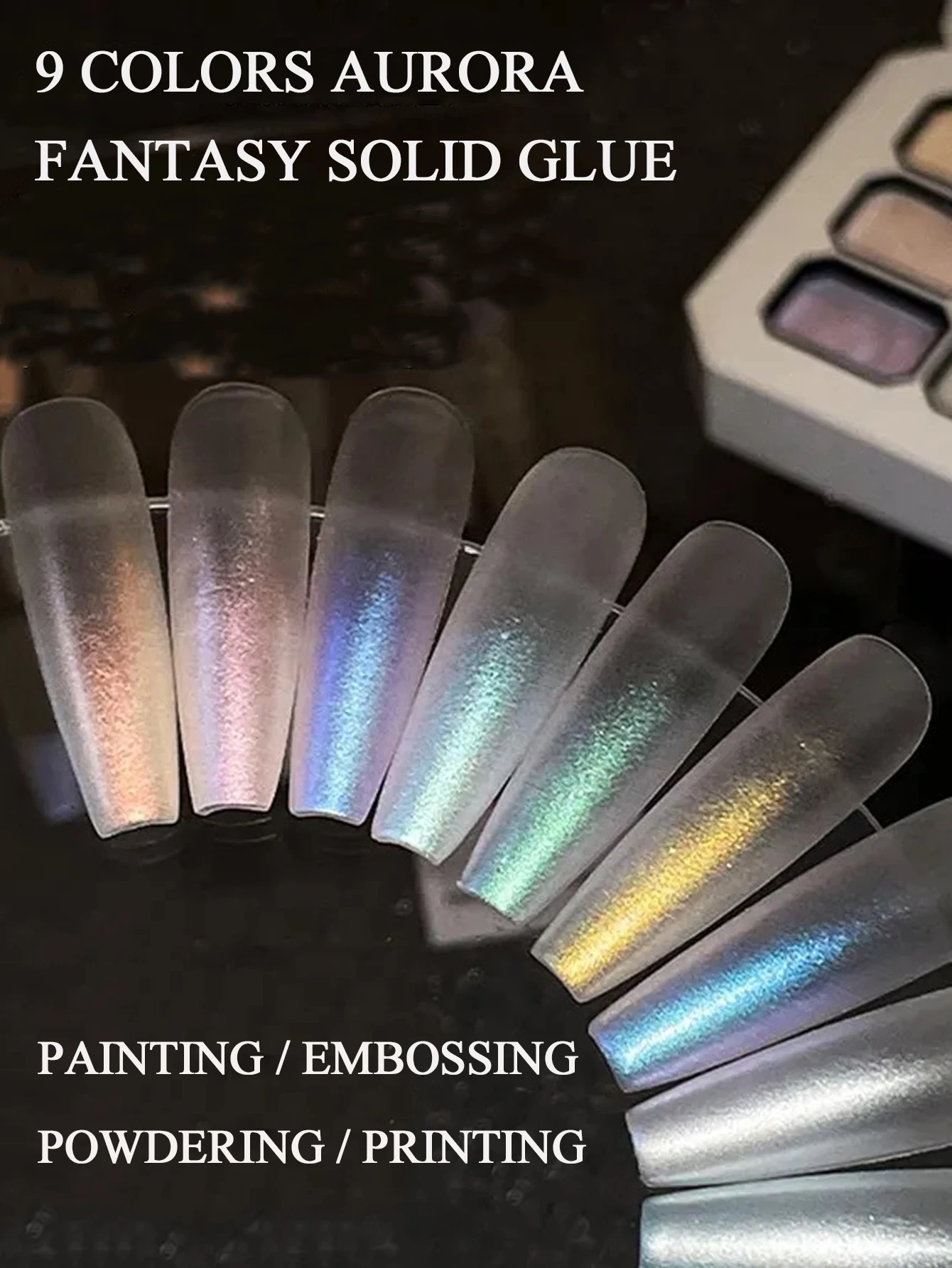 9 couleurs Aurora perle effet solide adhésif Gel vernis à ongles dégradé Semi Permanent tremper UV LED Nail Art Gel vernis pour N