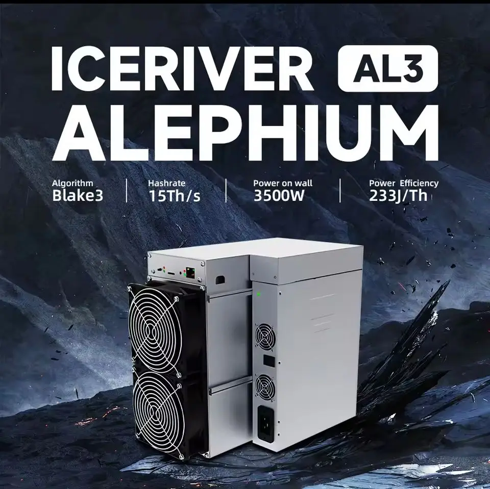 DD Compre 2 e ganhe 1 grátis Brand New IceRiver AL3 15Th 3500W AL3 Alephium Miner Crypto Miners ALPH Asic Mining Machine com PSU