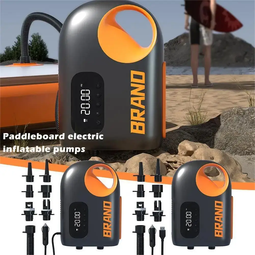 Outdoor kayak pulse boat SUP paddleboard board high power smart air pump New 12V high volt electric air pump stand