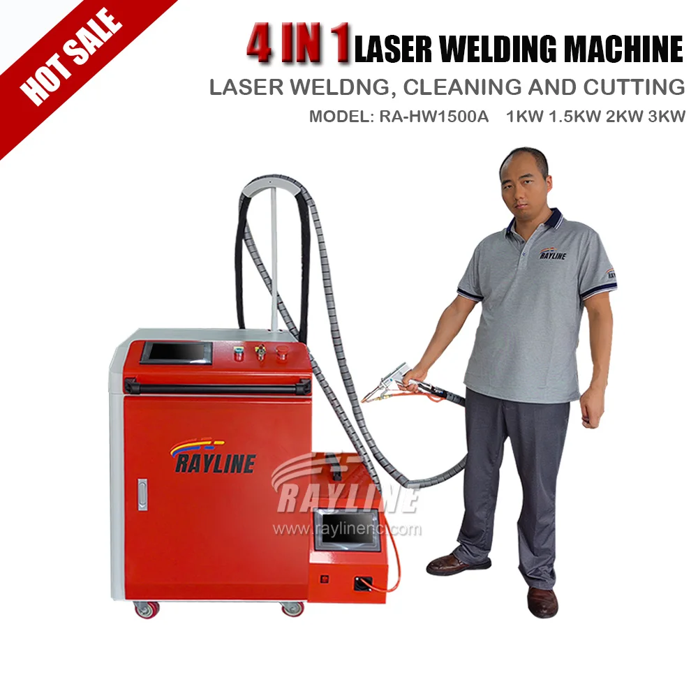 3000W 4 in1 Handheld Fiber Laser Welding Machine Welder Cleaner Welding Cutting Cleaning for Stainless Steel Metal