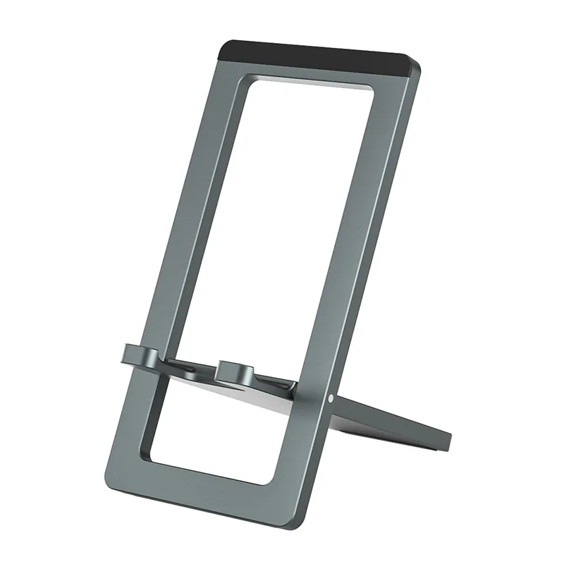 Mobile Phone Holder Aluminum Alloy Foldable Adjustable Desk Cellphone Stand for iPhone Xiaomi Samsung Thin and Portable