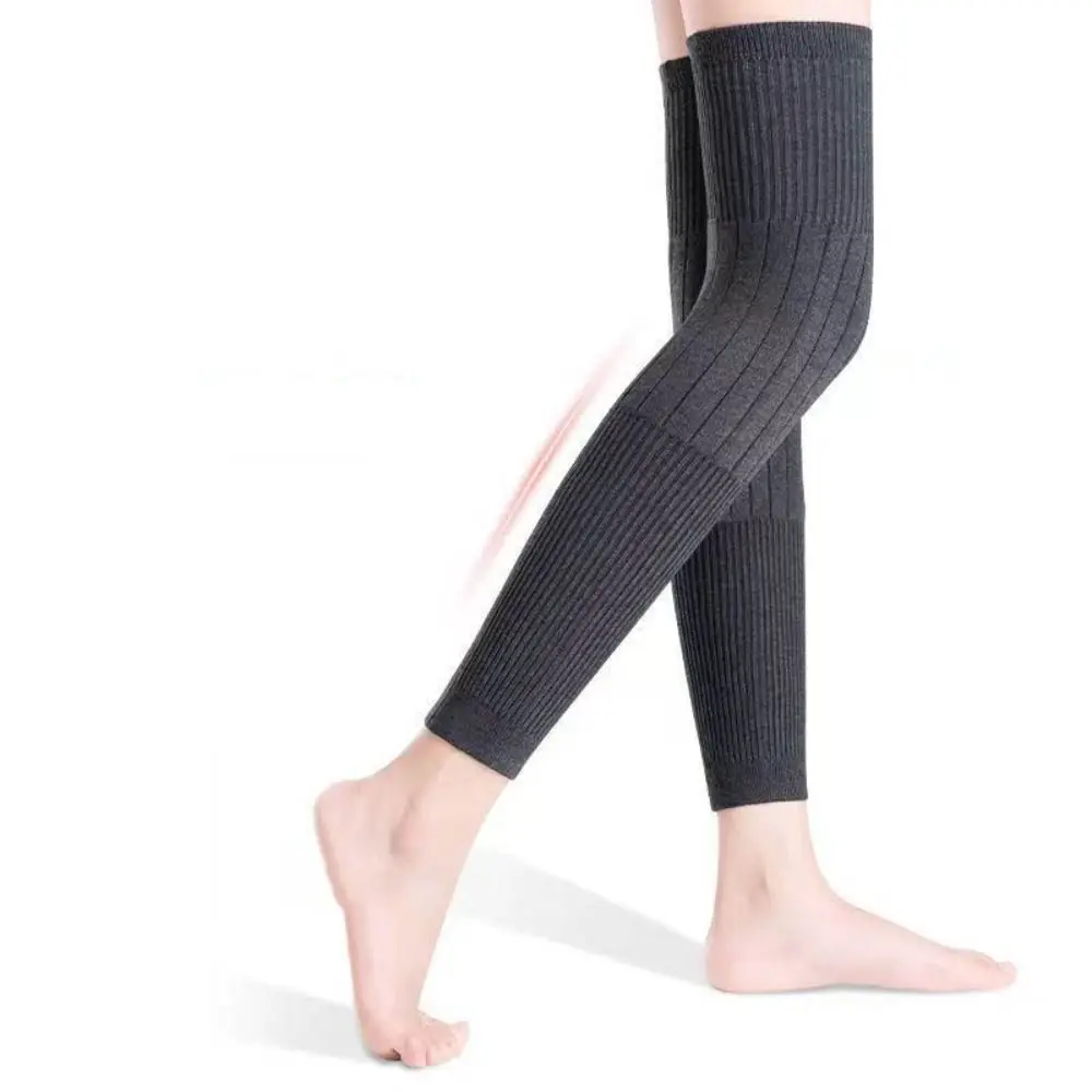 Unisex Winter-Strick-Plüsch-Knieschoner, Schutz für Sport und Bewegung, Samt-Knieschützer, warmes Material, Schmerzlinderung, zum Skifahren, Radfahren, Laufen – Detail 6
