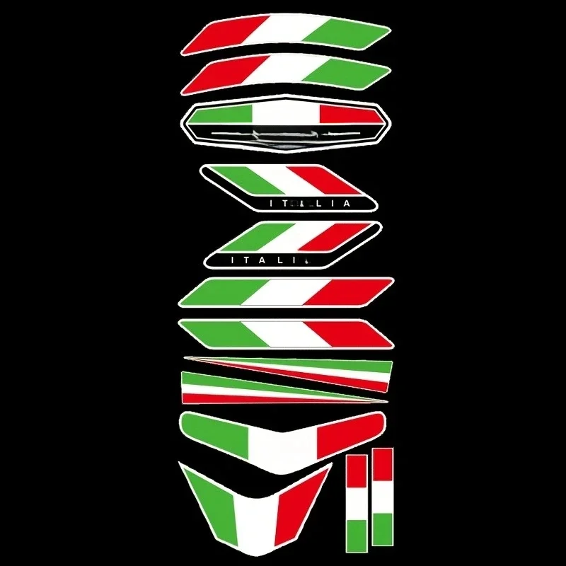 AliExpress NONE 13pcs Italy Flag Sticker Emblem Badge Decoration Car Accessories Italian for Motobike Car Bike Truck