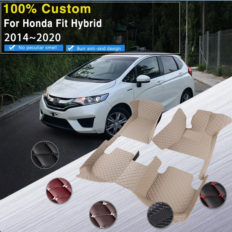 

Floor Mats Car For Honda Fit Jazz Hybrid GP5 GP6 2014~2020 Waterproof Protection Floor Mat Alfonbrillas De Coche Car Accessories