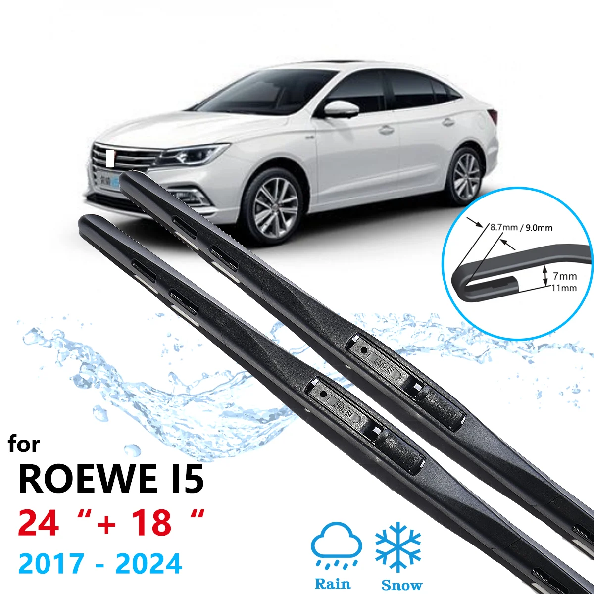 For Roewe i5 Ei5 MG5 EP ES 2017 2018 2019 2020 2021 2022 2023 2024  Front Wipers Blades Window Cleaning Windscreen Accessoriess