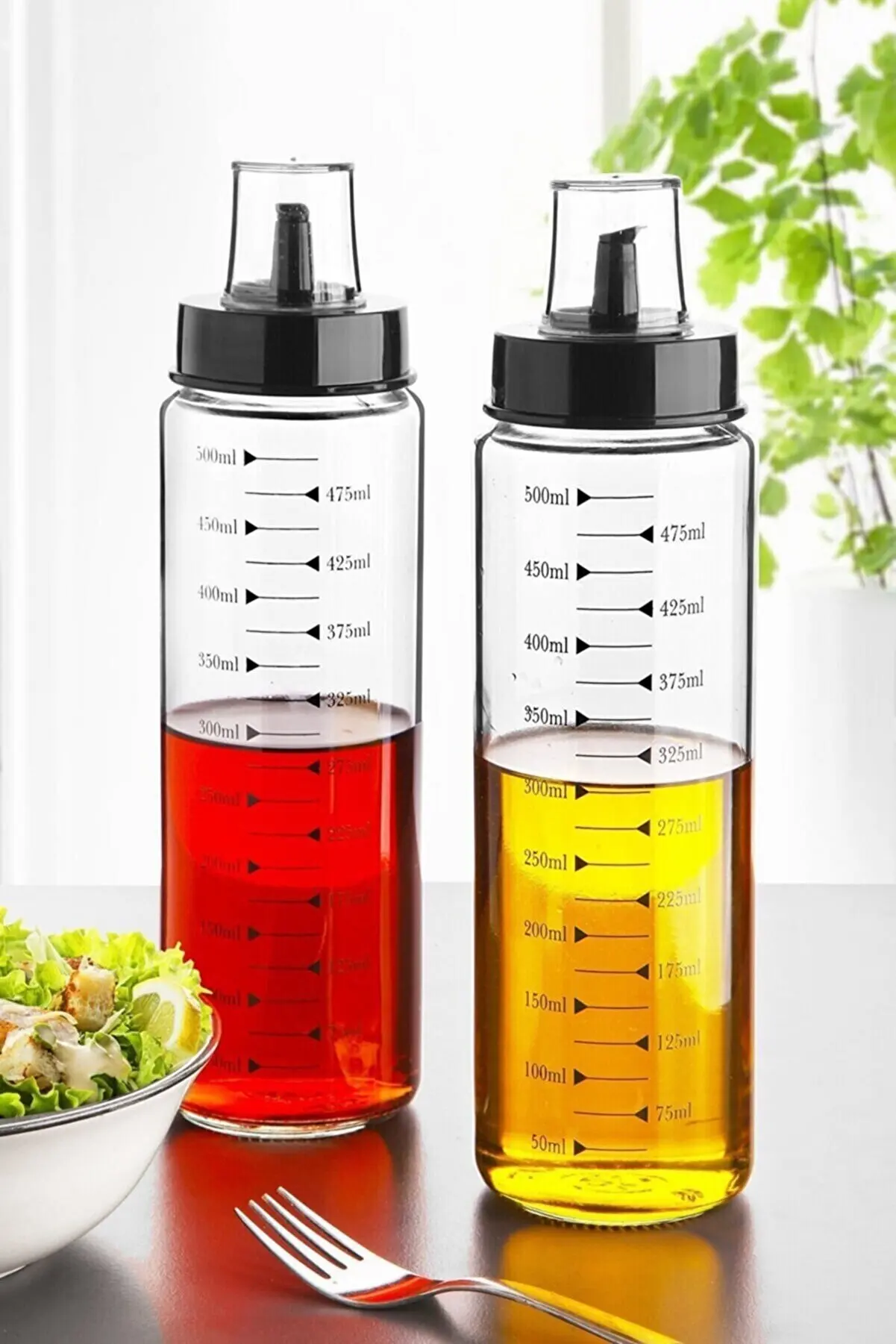 

Non-drip Glass Oil Pot 500 Ml 2 Pieces Oil Pot Vinegar Spices Kitchen Accessories Home Design Products Glass Material