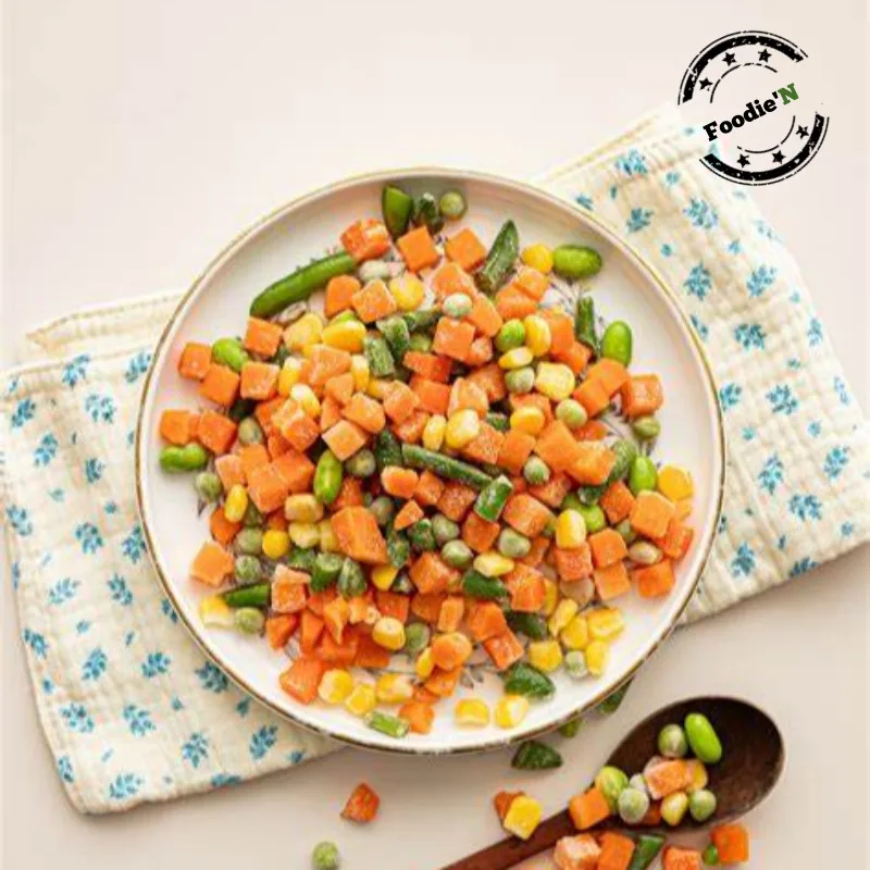 1kg of fresh, live Frozen mixed vegetables (4 species, for salad)/Hwangbo village/1 pack 10 packs/footy and food mall