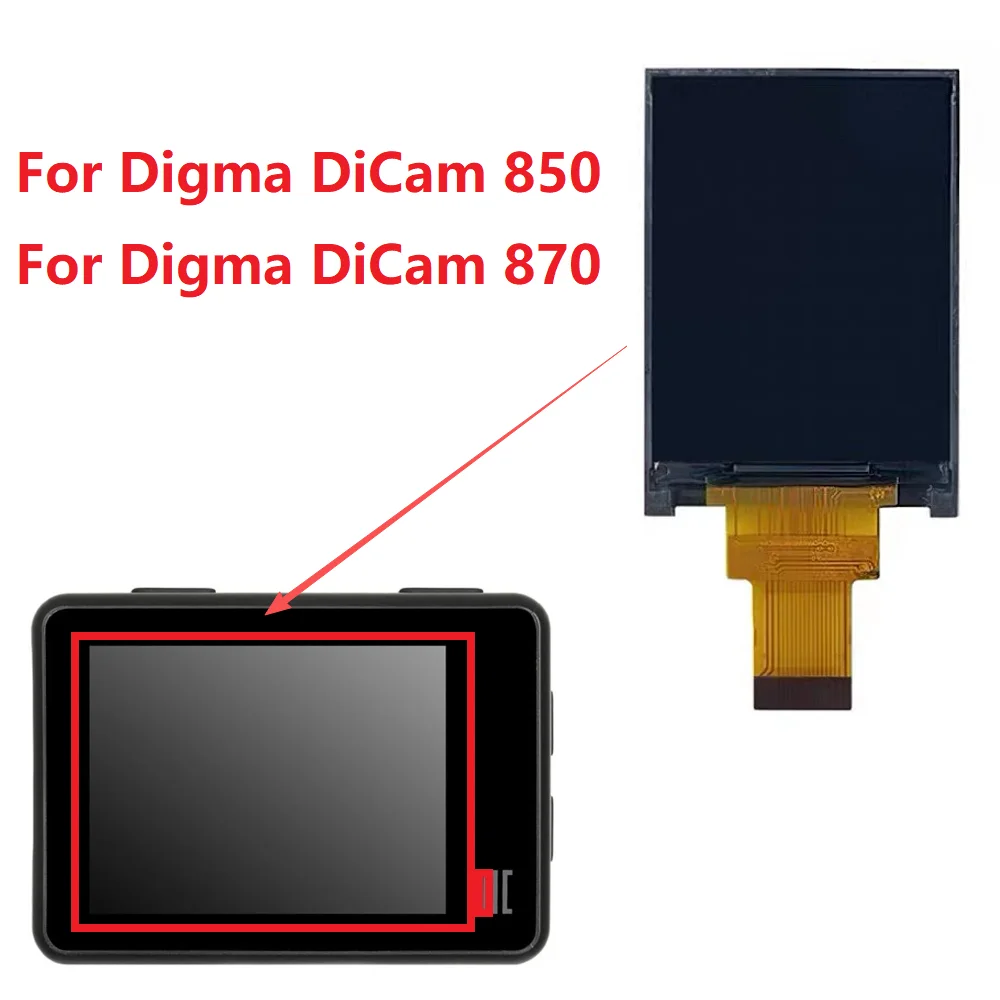 LCD Display For Digma DiCam 850 / DiCam 870 Screen Replacement Part