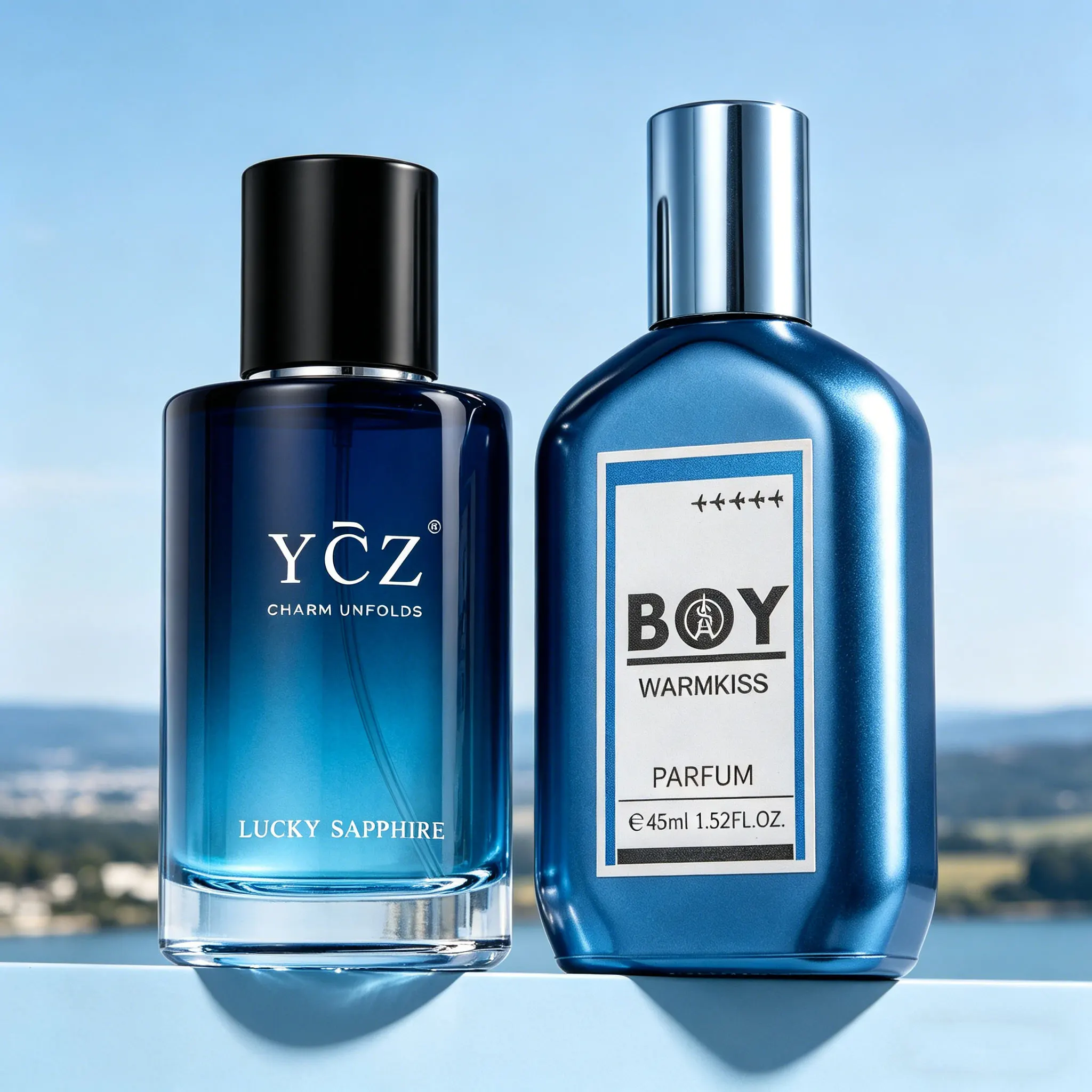 

YCZ Men Eau De Toilette,Oriental Bergamot,Orange，Sandalwood，Vanilla, Long Lasting Daily Perfume 3.4Fl oz 100ml，2pcs