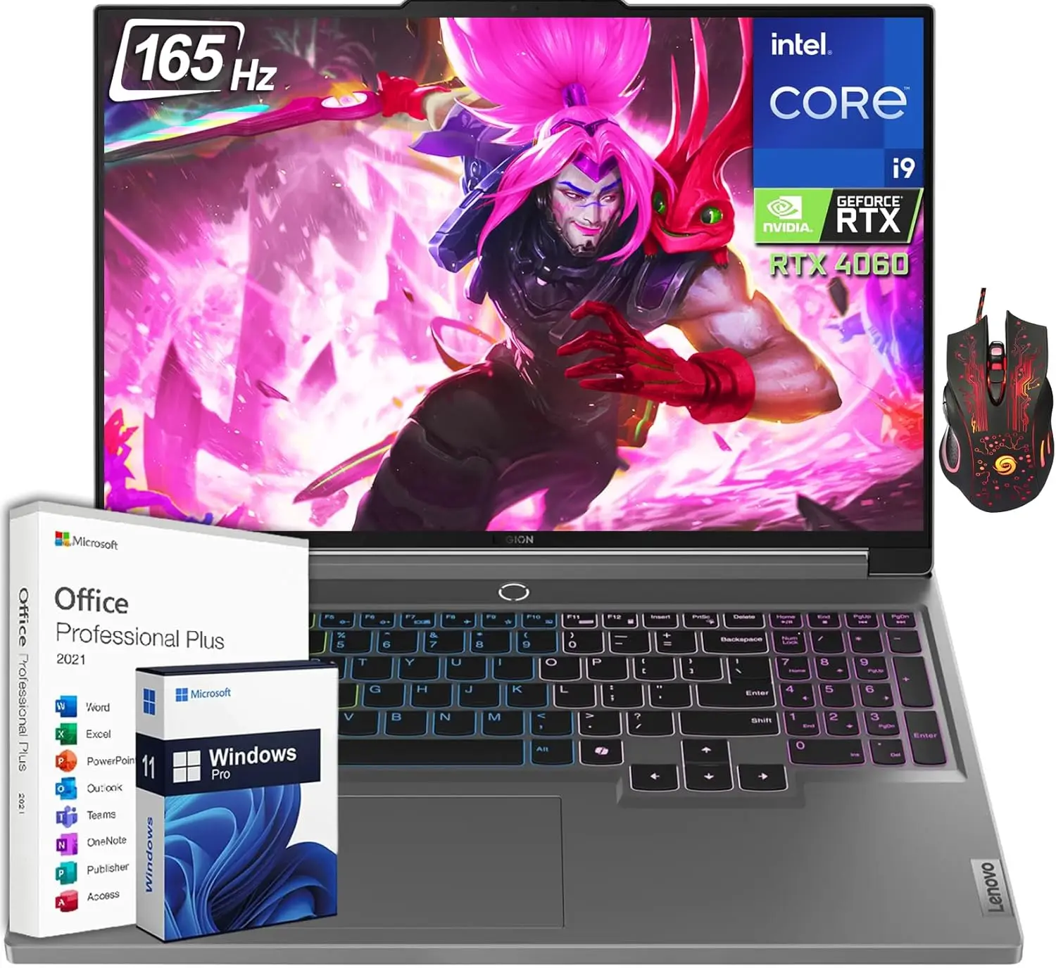 Top Pick - NEW 5i 16 "WQXGA 165 Гц игровой ноутбук, Intel i9-14900HX до 5,8 ГГц, 64 ГБ DDR5 2 ТБ SSD GeForce RTX 4060, RGB-подсветка