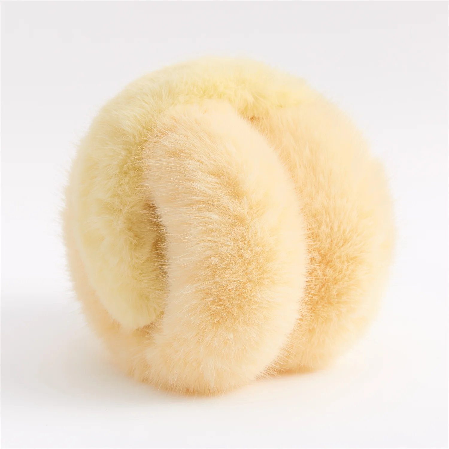 Anjj New Yellow Earmuffs High Quality Imitation Rabbit Fur Unisex Earmuffs for Friends Winter Romantic Birthday Gift