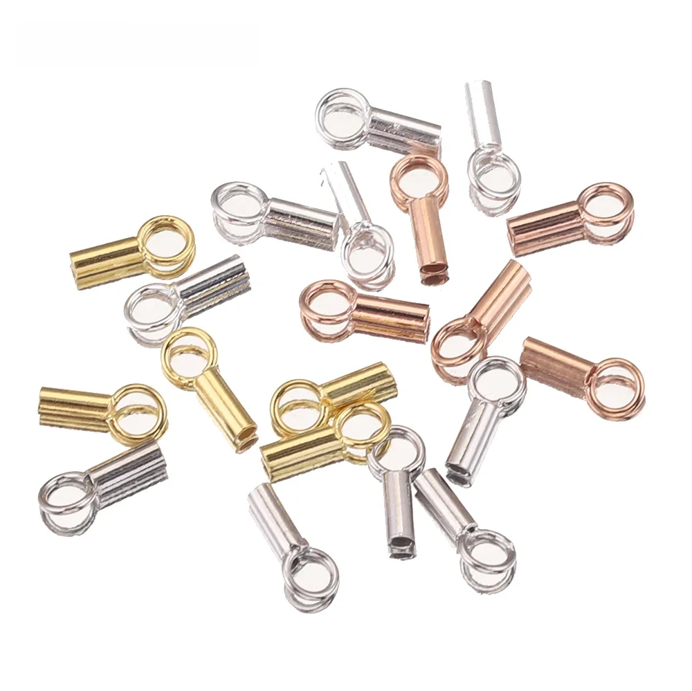 10 stücke/lot 925 Sterling Silber End Caps Verschlüsse Dia 1mm für DIY Leder Armband Schmuck