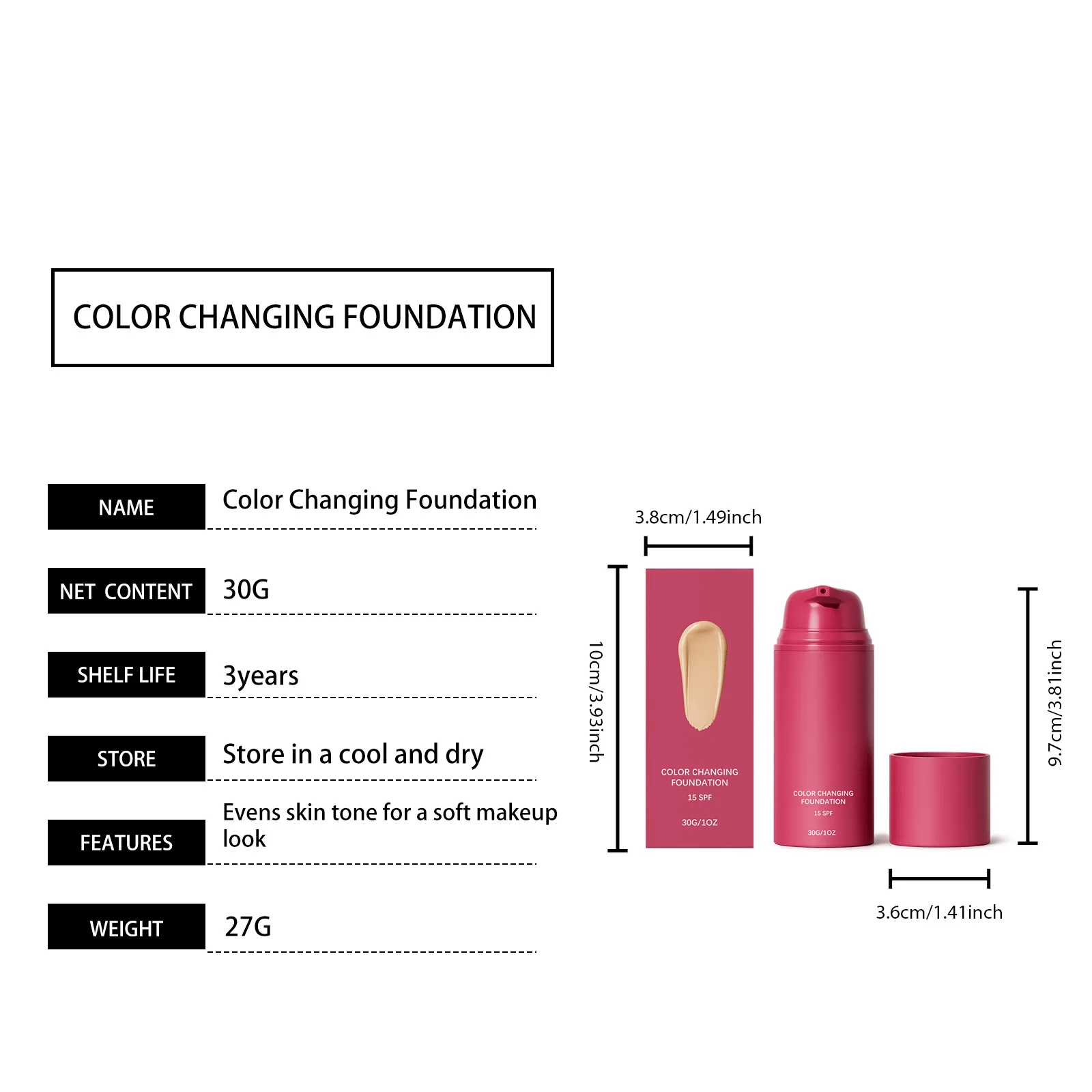 Color-Changing Liquid Foundation — product detail 1