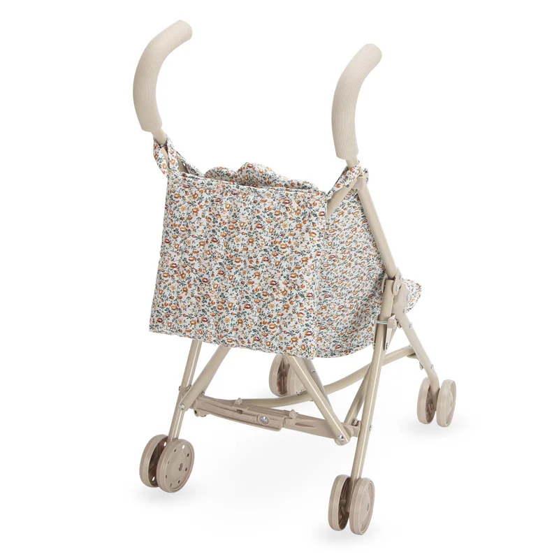 Floraler Puppenwagen für Puppen, zusammenklappbarer Puppenwagen, Kutsche mit Tasche, Puppenzubehör, Spielspielzeug, Haus, Jungen und Mädchen, Geburtstagsgeschenk – Detail 17